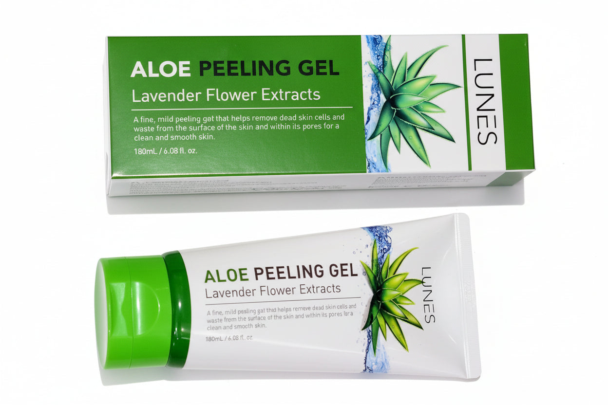 Aloe Peeling Gel Lavander Flower Extracts.
