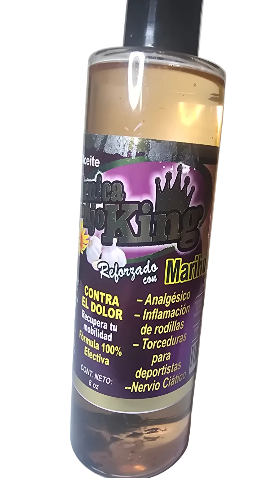 Aceite Corporal de Árnica y Ajo King con Marihuanol