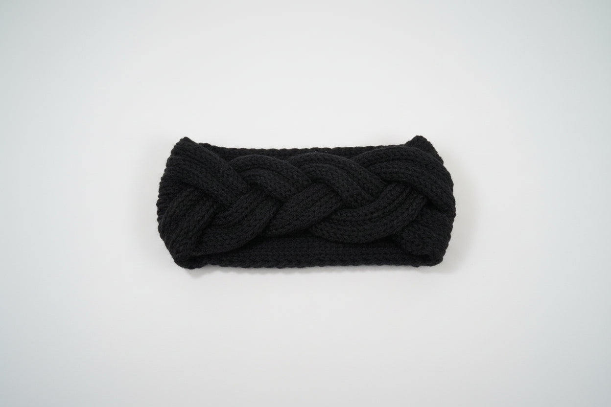 DIADEMA TEJIDA TRENZADA (CROCHET).