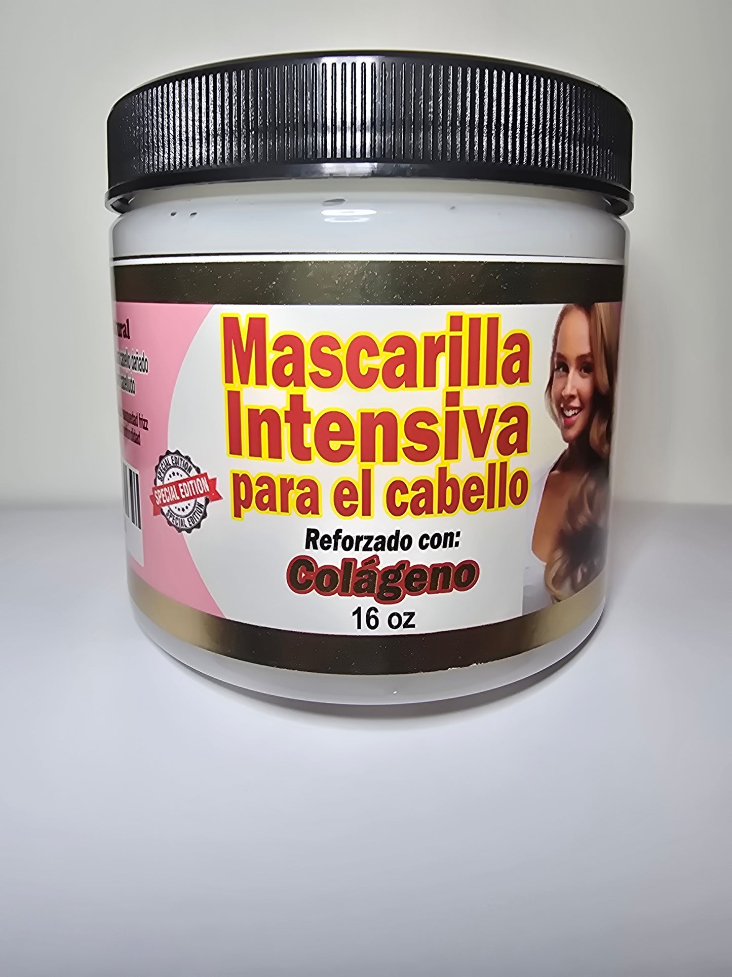 Mascarilla intensiva para el cabello reforzada con colágeno 16oz