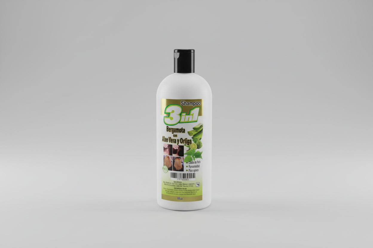 Shampoo con Bergamota, romero, espinosilla  32 oz.