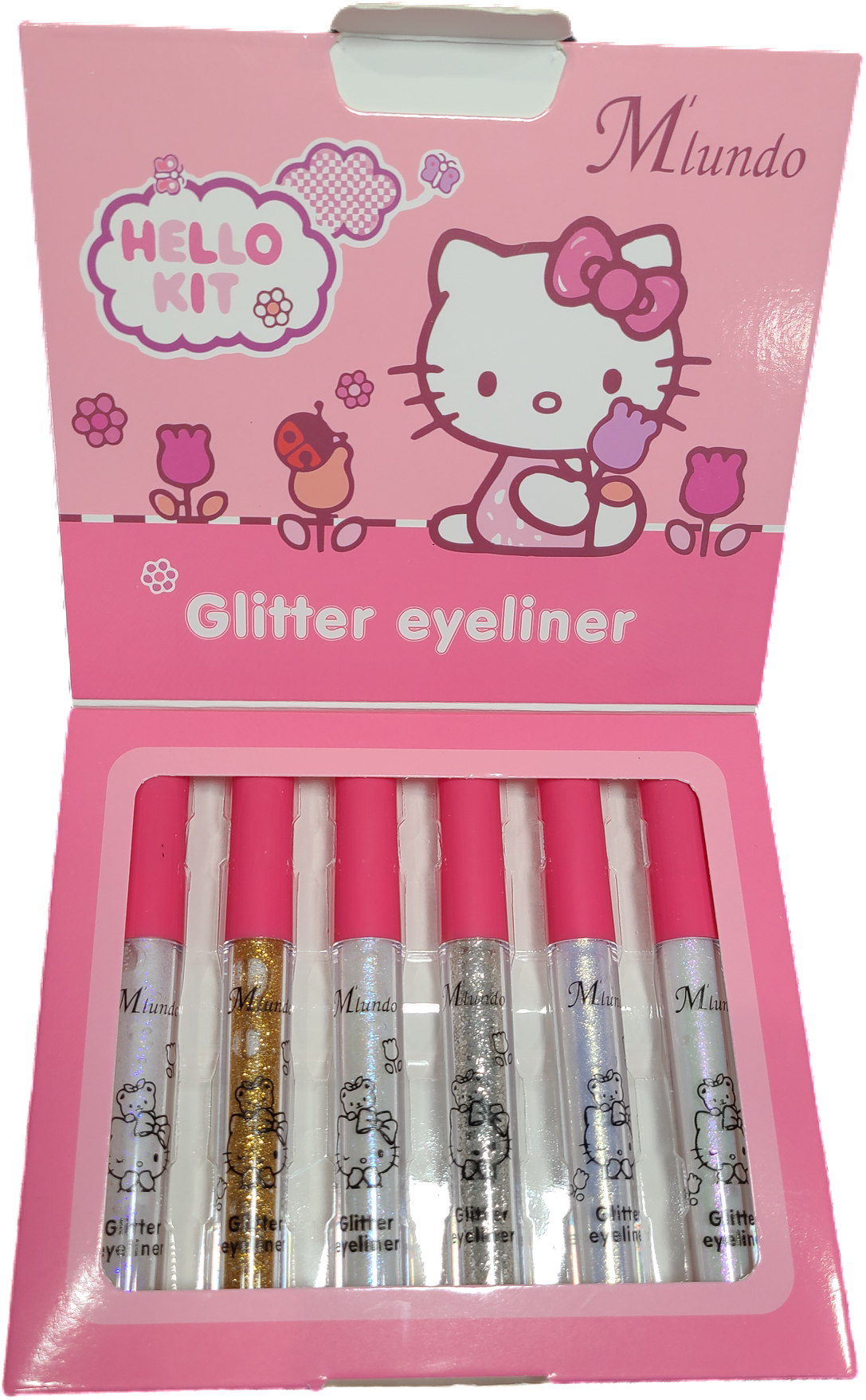 delineador de glitter de tonos satinados