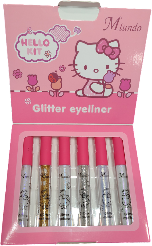 delineador de glitter de tonos satinados