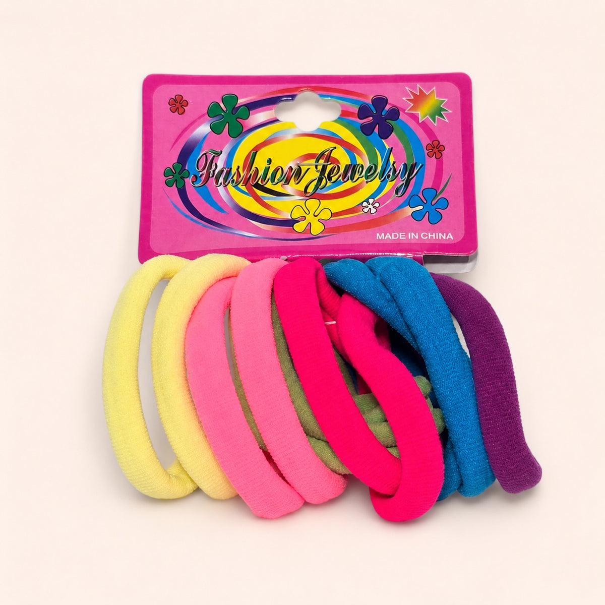Set de 10 ligas para cabello Accesorios by Alexsa en colores vibrantes, elásticas y resistentes para peinados