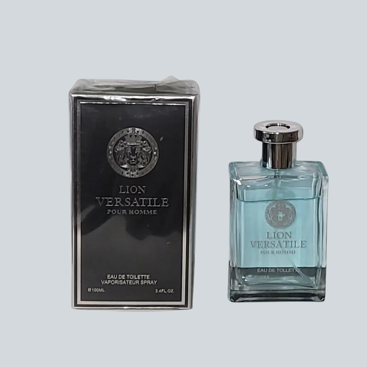 Accesorios by Alexsa Lion Versatile Pour Homme 100ml eau de toilette perfume bottle and black box packaging