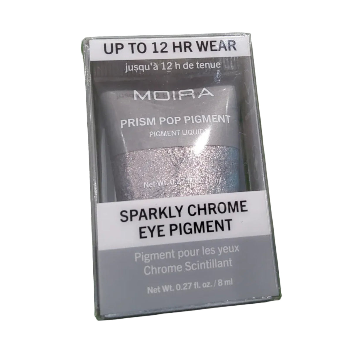 Accesorios by Alexsa Moira Sombra Prism Pop Pigment in a sparkly silver chrome liquid eye shadow formula