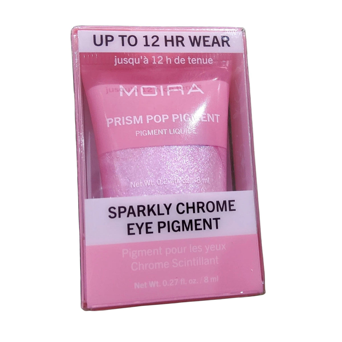 Accesorios by Alexsa Moira Sombra Prism Pop Pigment in a pink tube, a sparkly chrome eye pigment with 12-hour wear.