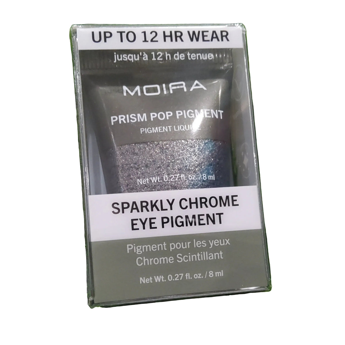 Accesorios by Alexsa Moira Sombra Prism Pop Pigment in a sparkly chrome finish for long-lasting eye makeup wear.