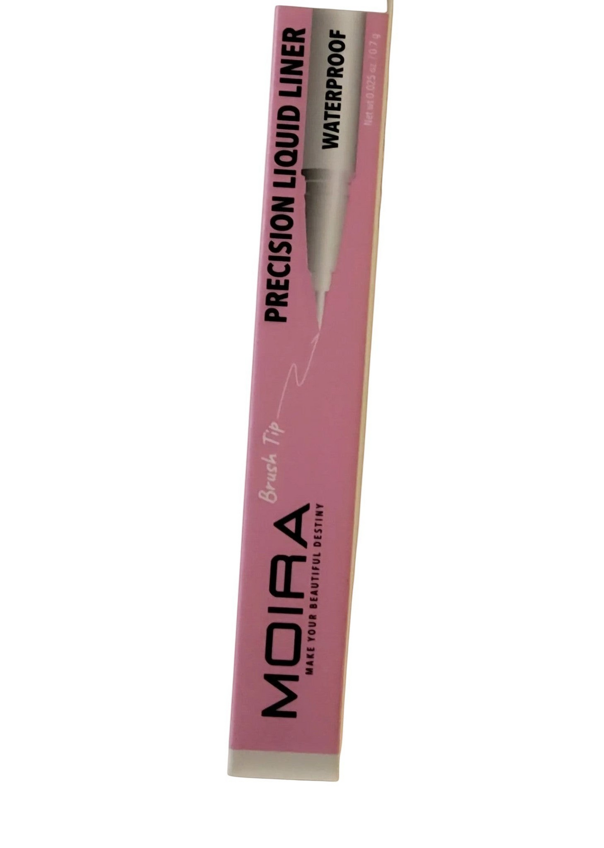 Accesorios by Alexsa Moira waterproof liquid eyeliner pen with a precision brush tip in pink packaging