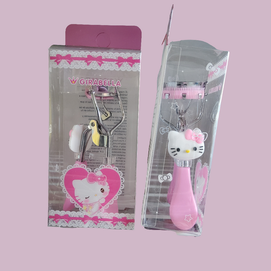 Accesorios by Alexsa pink Kitty eyelash curler in decorative retail packaging for defined lashes