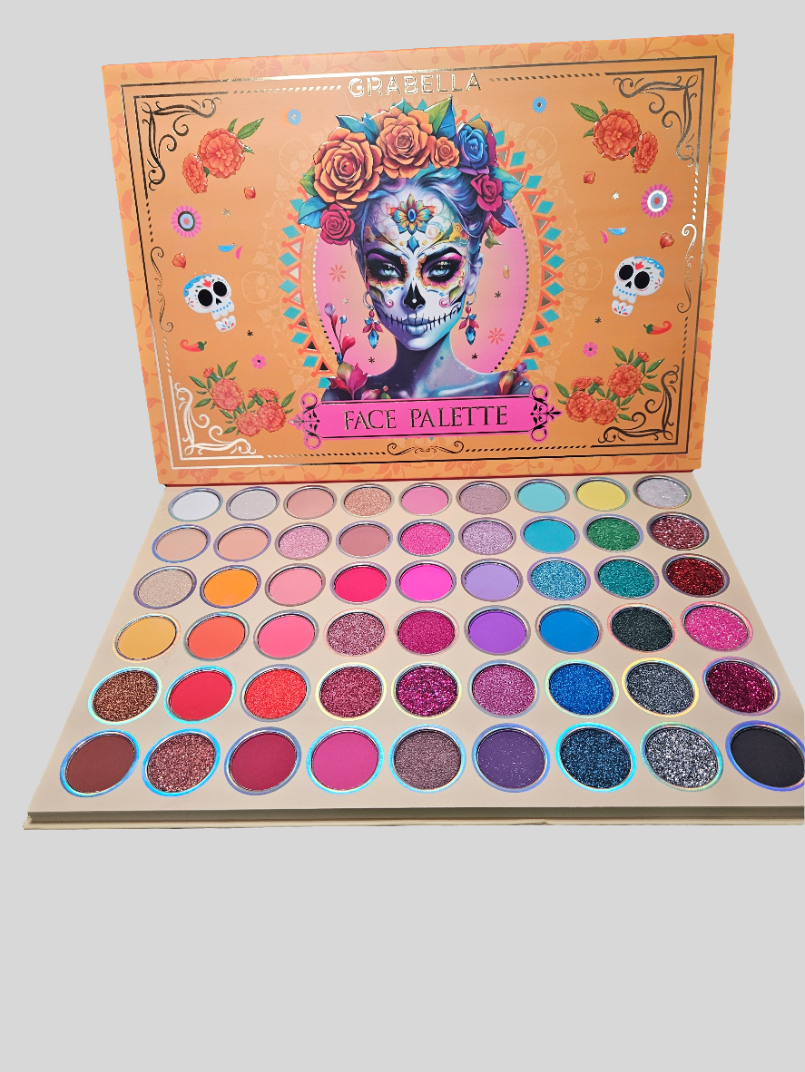 54 color face palette