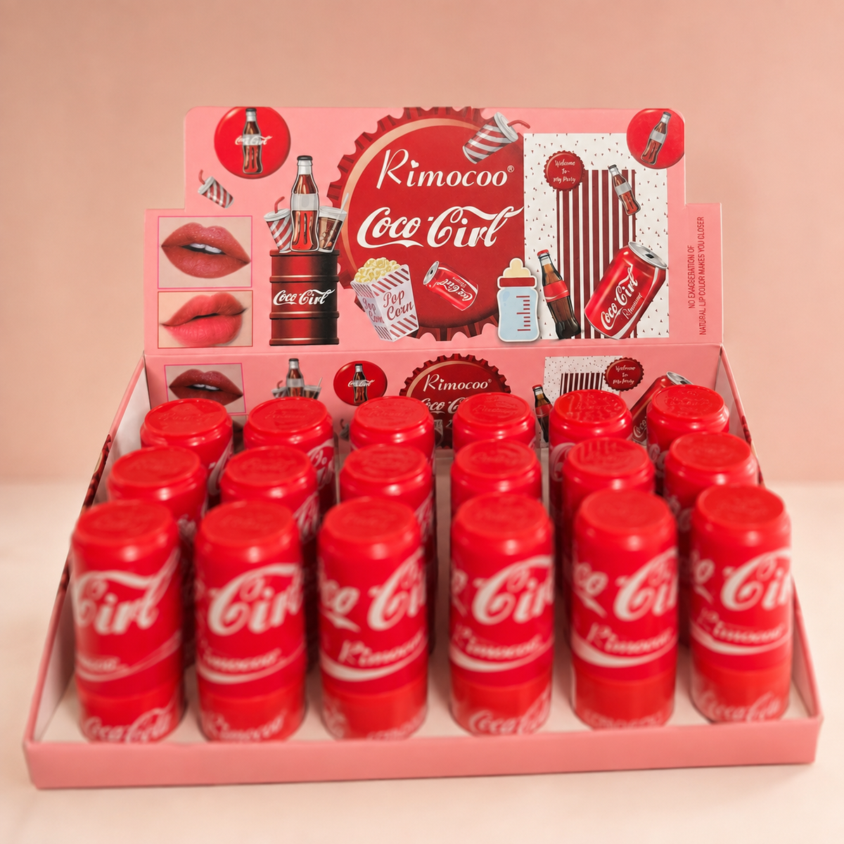 Exhibidor Coca Girl Lip Balm Rimocoo