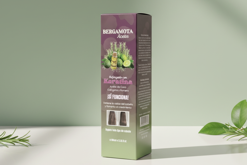 Aceite Capilar de Bergamota – Keratina o Coco