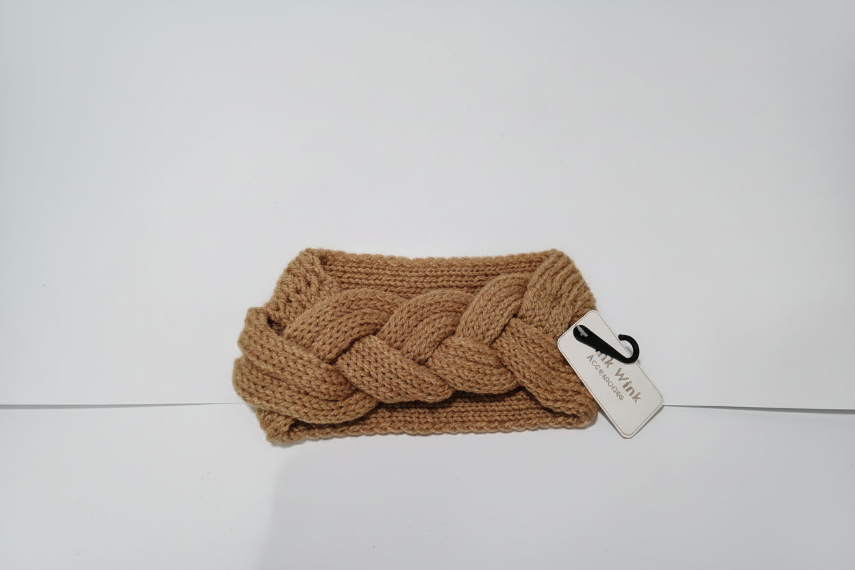 DIADEMA TEJIDA TRENZADA (CROCHET).