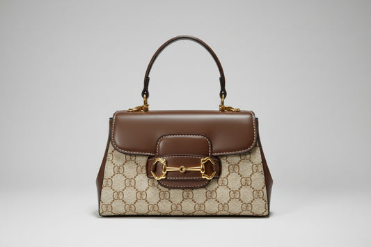 Bolso cafe con diseño.