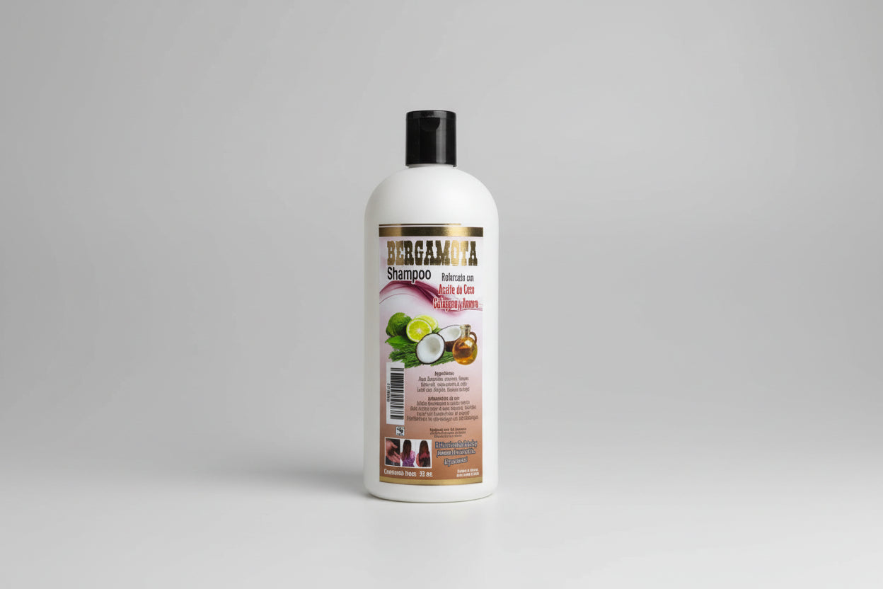 Shampoo con Bergamota, romero, espinosilla  32 oz.