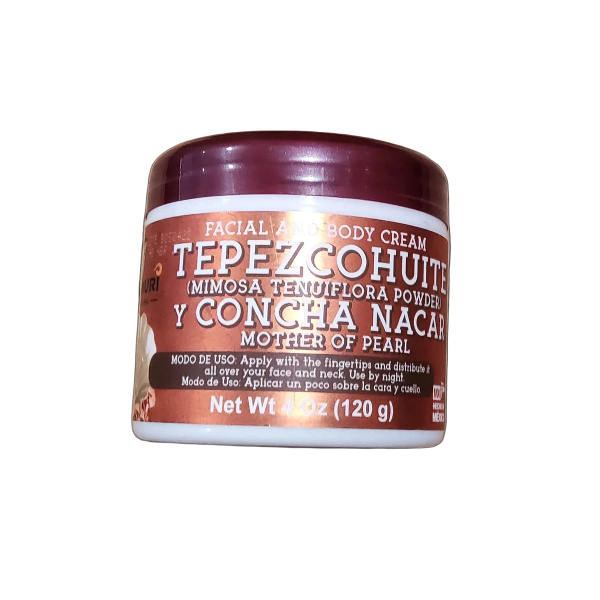 Crema Facial y Corporal de Tepezcohuite y Concha Nácar