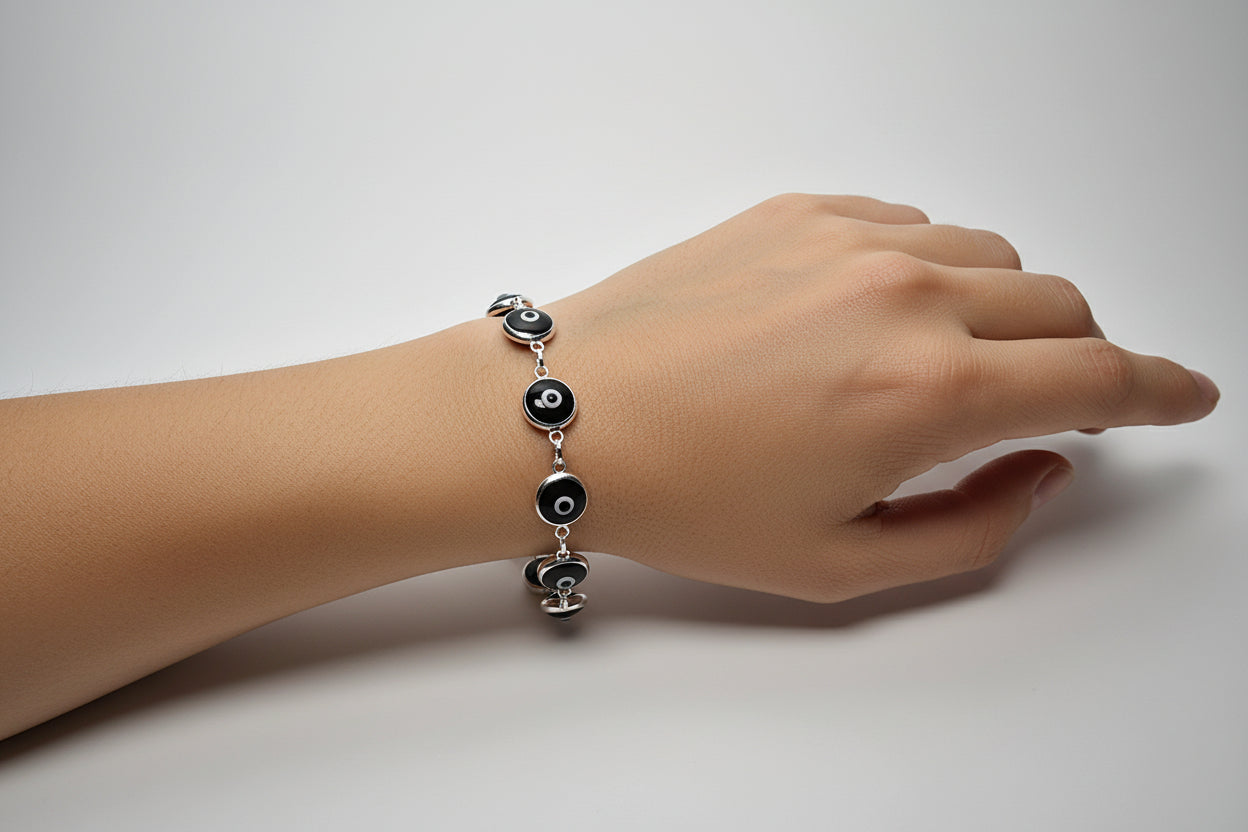 Pulsera de ojo de plata 925.