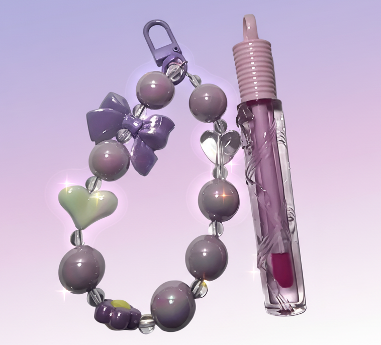 Llavero con gloss color morado