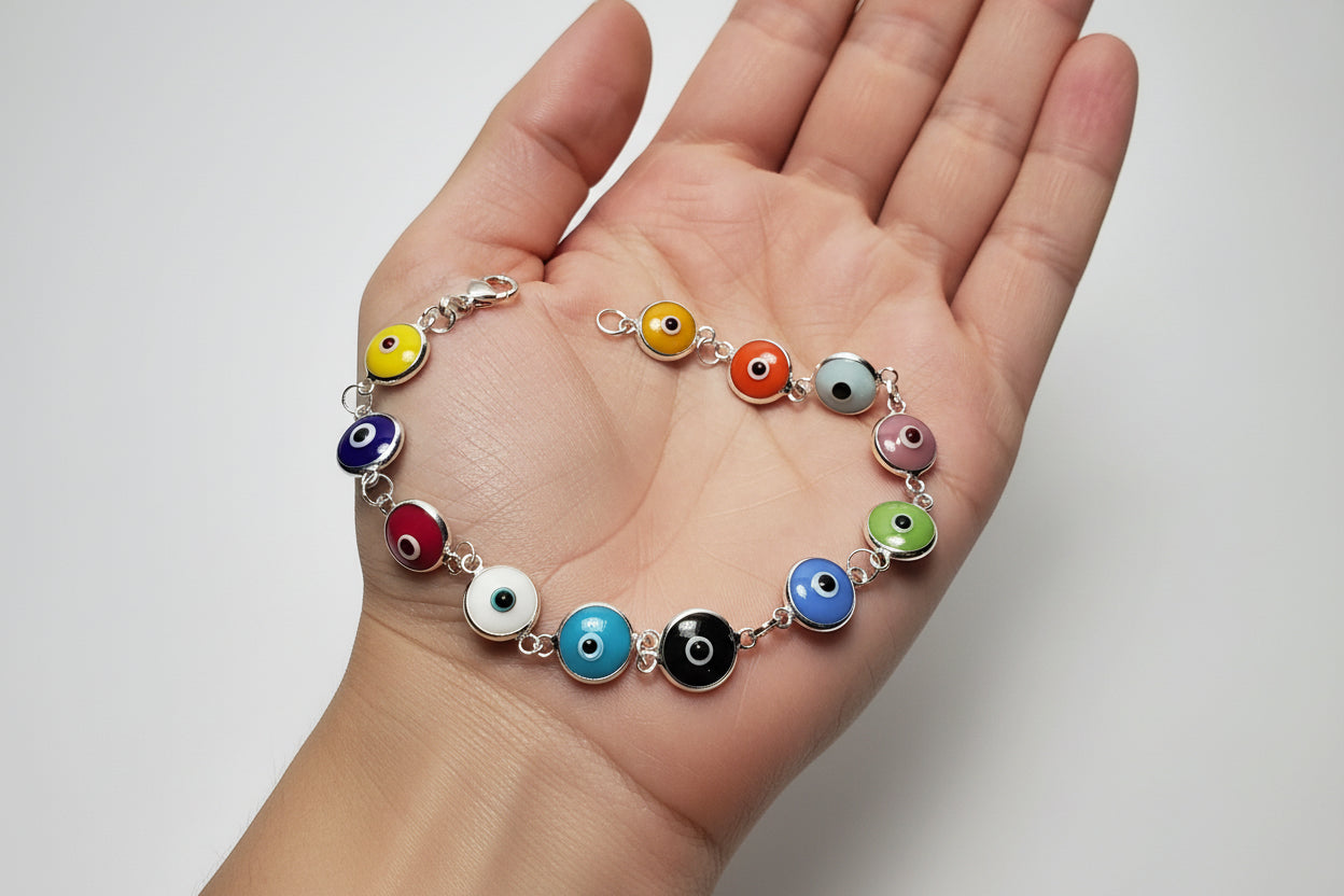 Pulsera de ojo de plata 925.
