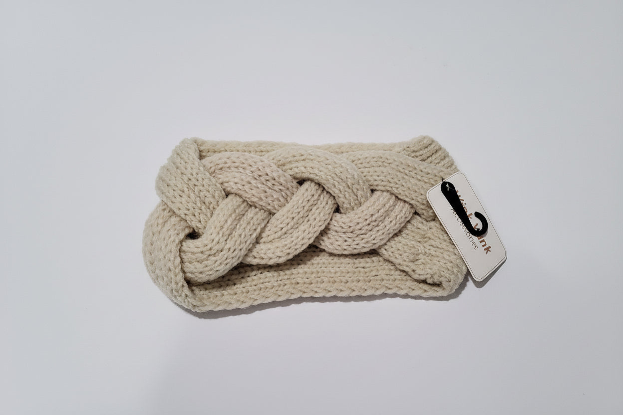 DIADEMA TEJIDA TRENZADA (CROCHET).